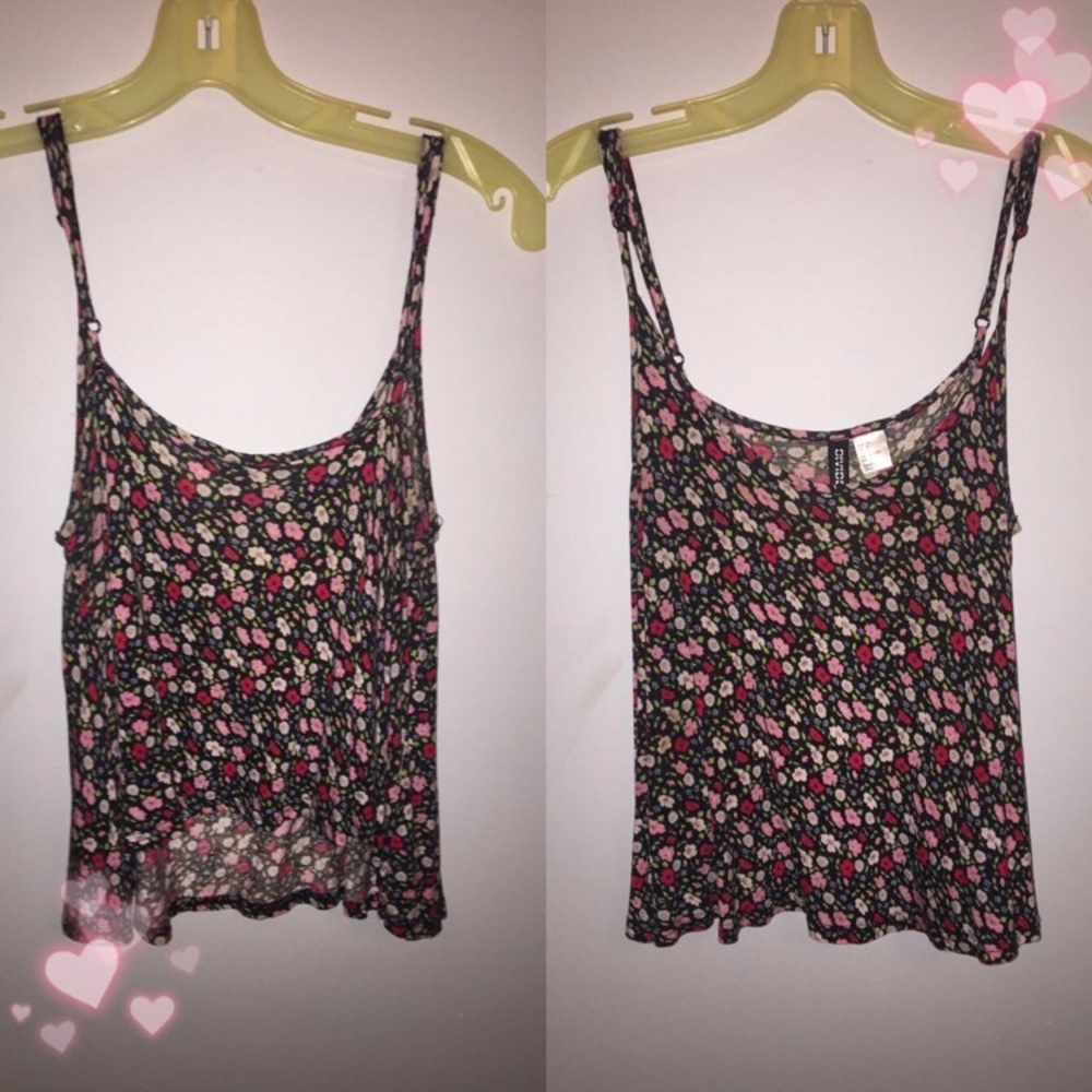 Cropped Floral Tank Top