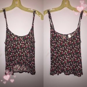 Cropped Floral Tank Top