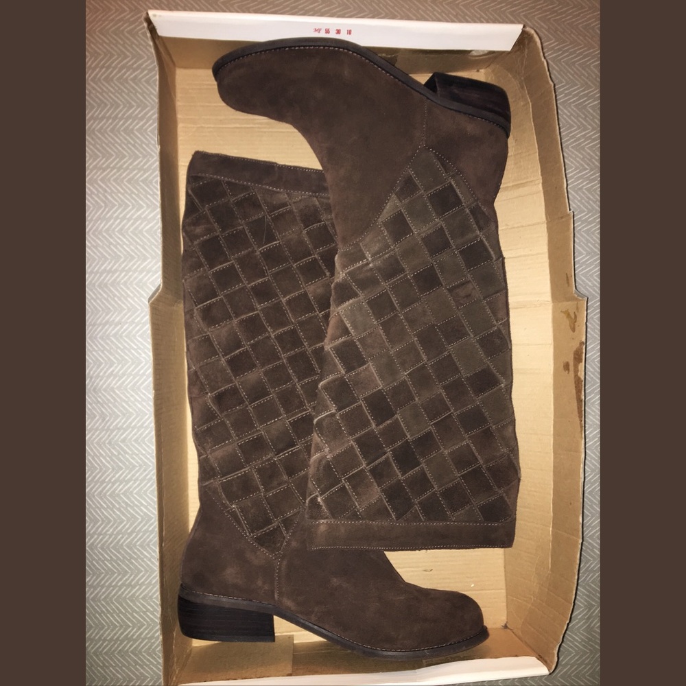 Brown Suede Riding Boots