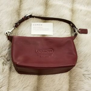 Red leather Coach mini bag