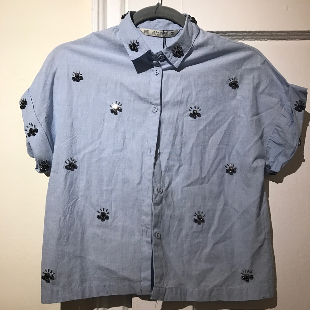 NEVER WORN Baby blue shirt