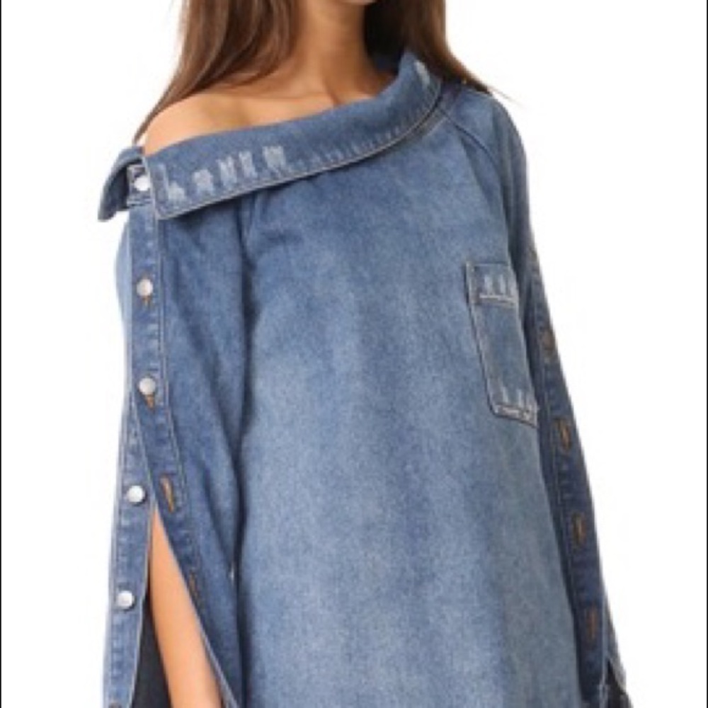 Robert Rodriquez Off-Shoulder Denim Top