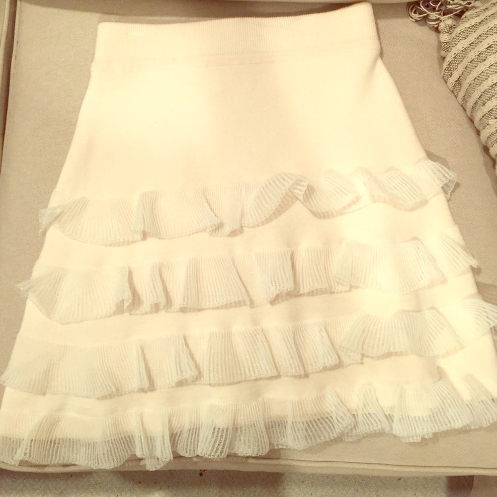 Derek Lam 10 Crosby Ruffled Fitted Mini Skirt