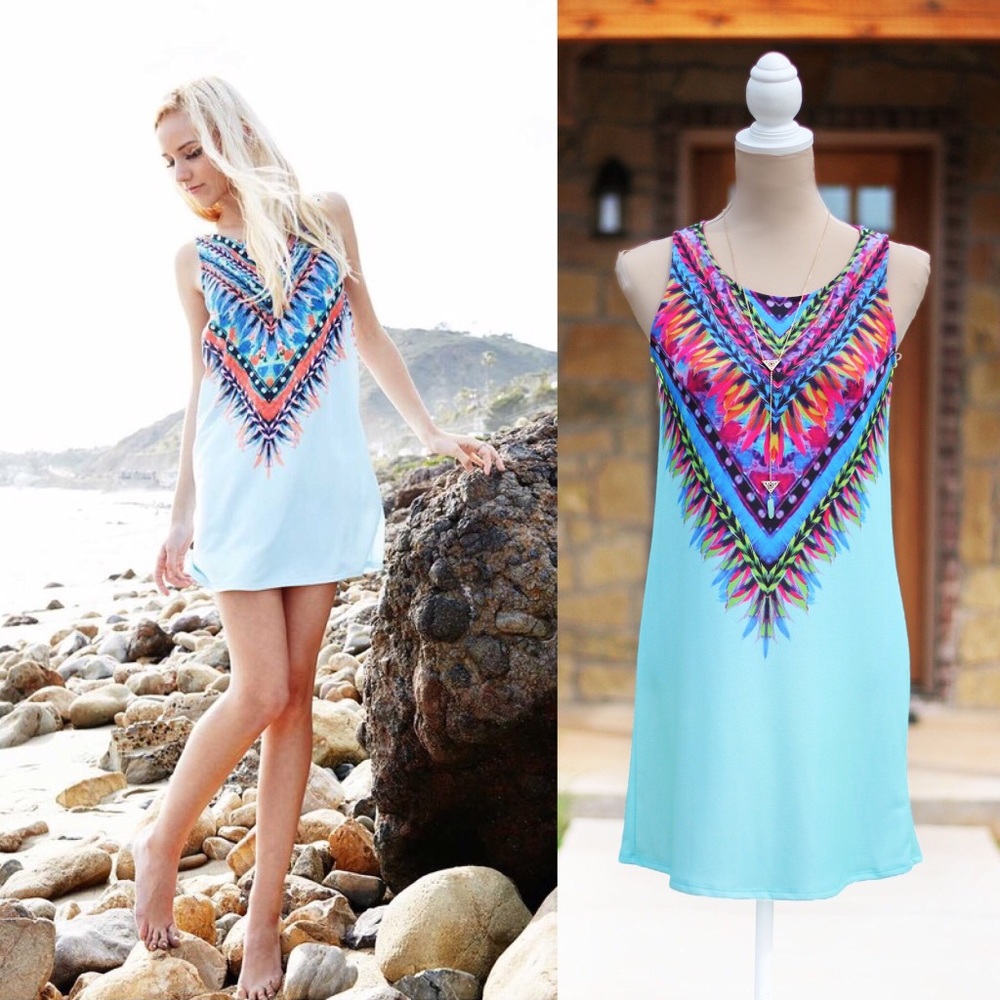 *SALE* Light Blue Watercolor Dress