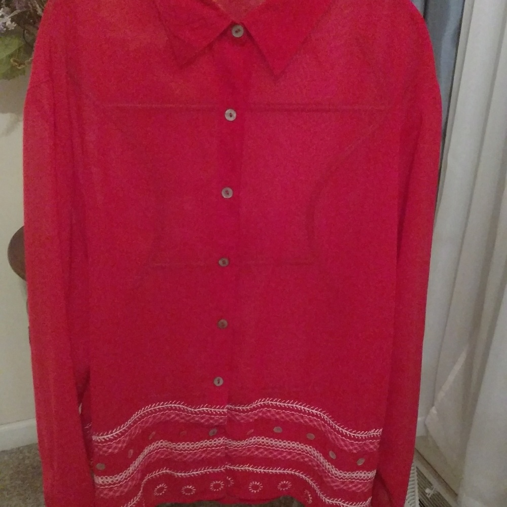 Blast button-up blouse.