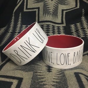 Rae Dunn Holiday Dog Bowl Set