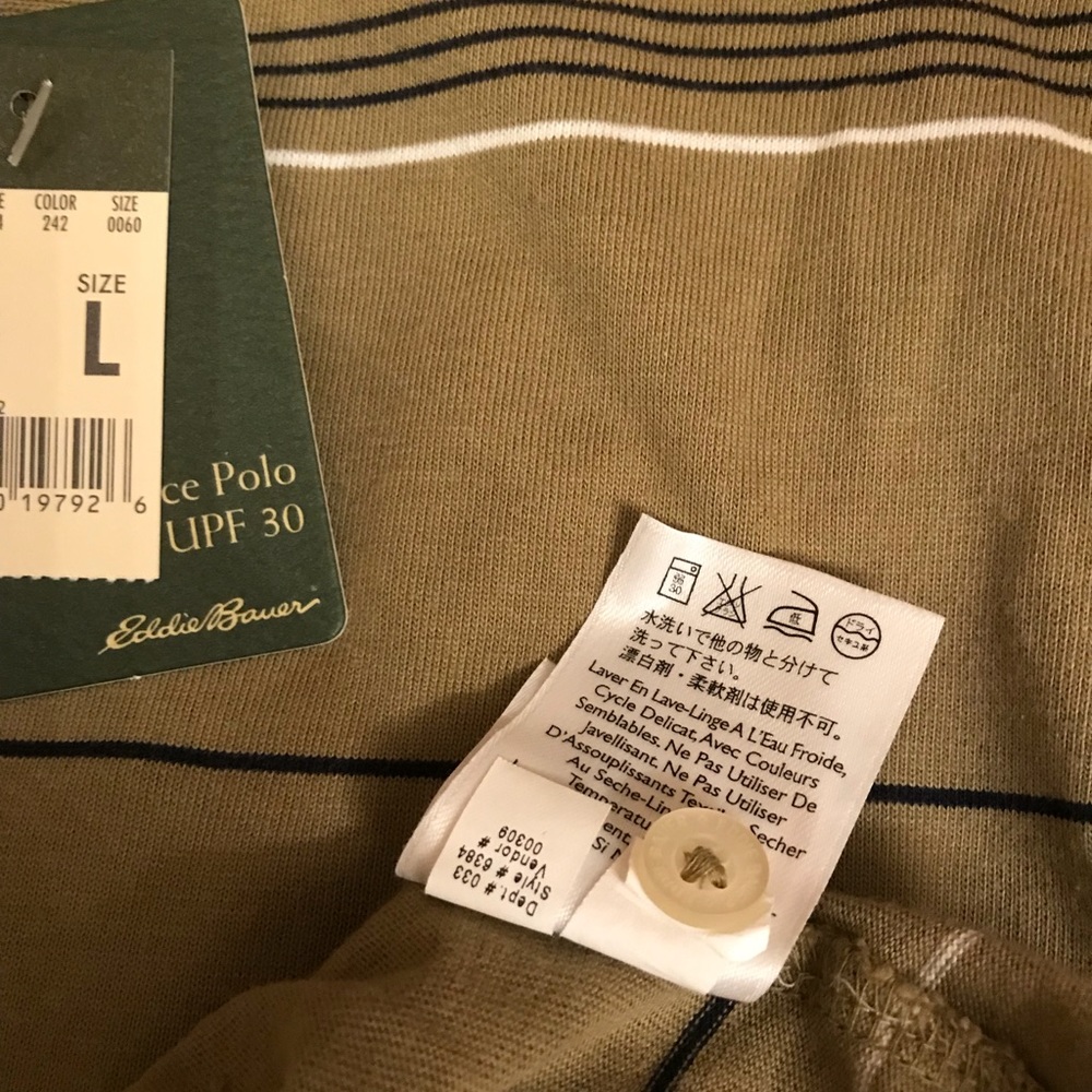 Men’s L Eddie Bauer Polo NWT - Picture 6 of 6