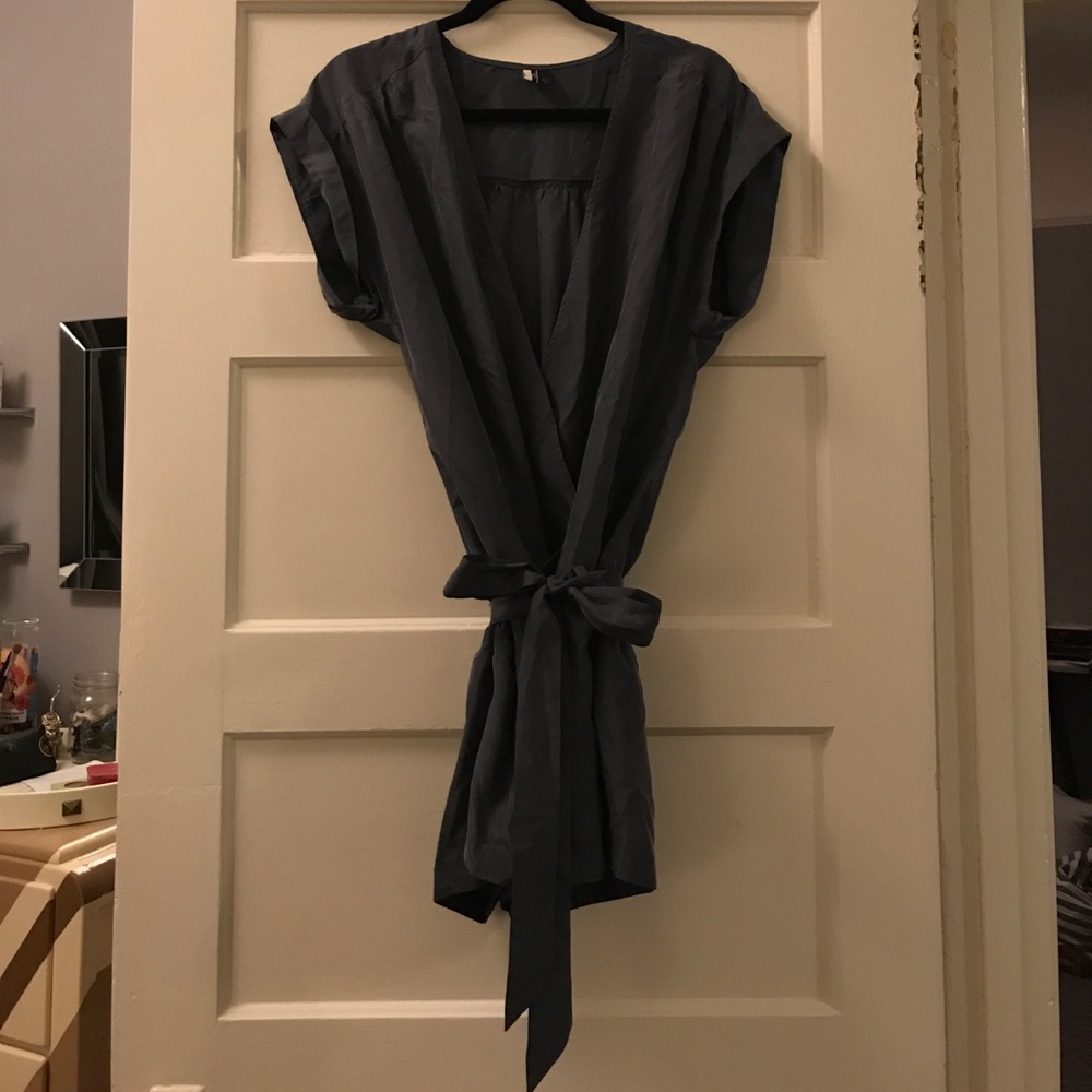 100% silk Topshop shorts romper