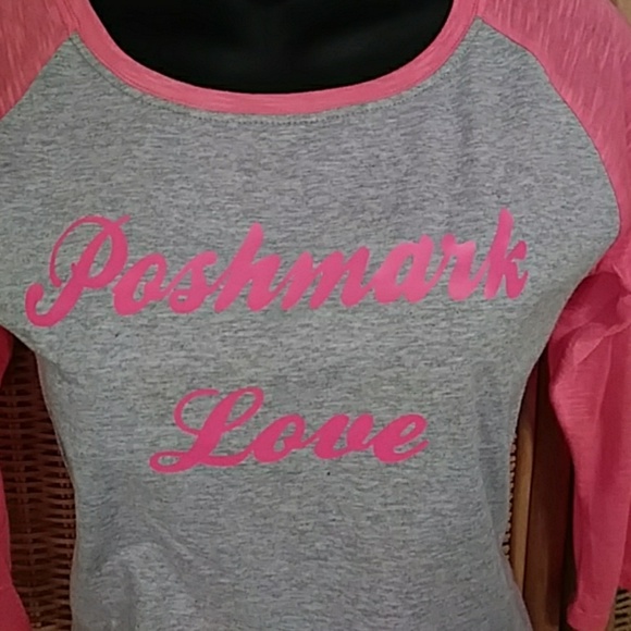 Poshmark Love 3/4 Sleeve Custom Tee - Picture 3 of 5
