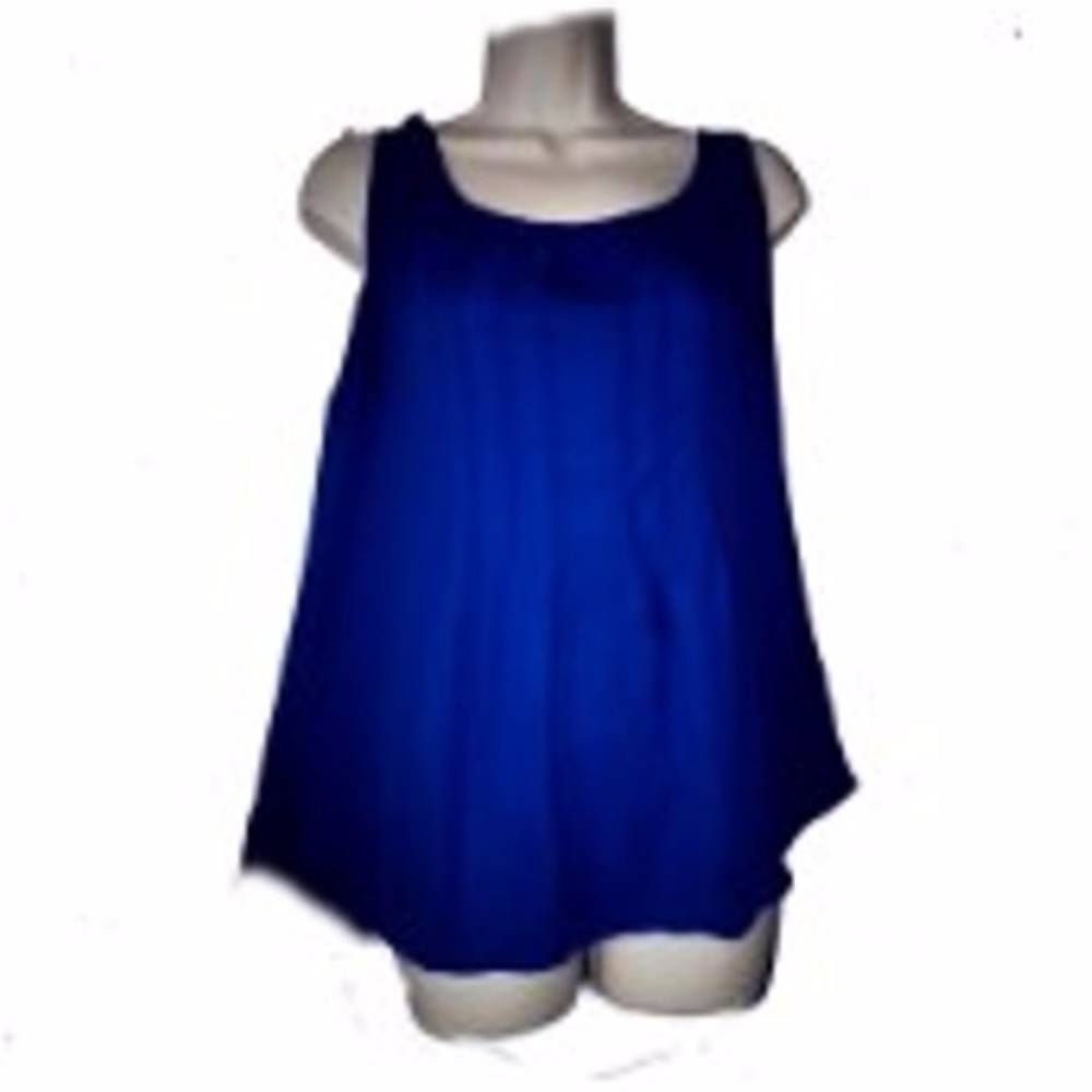 Torrid Royal Blue Chiffon Tank Top Size 3X EUC