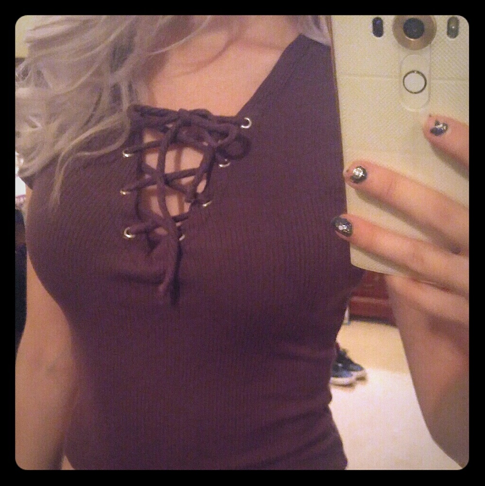 Full Tilt Lace Up Shirt