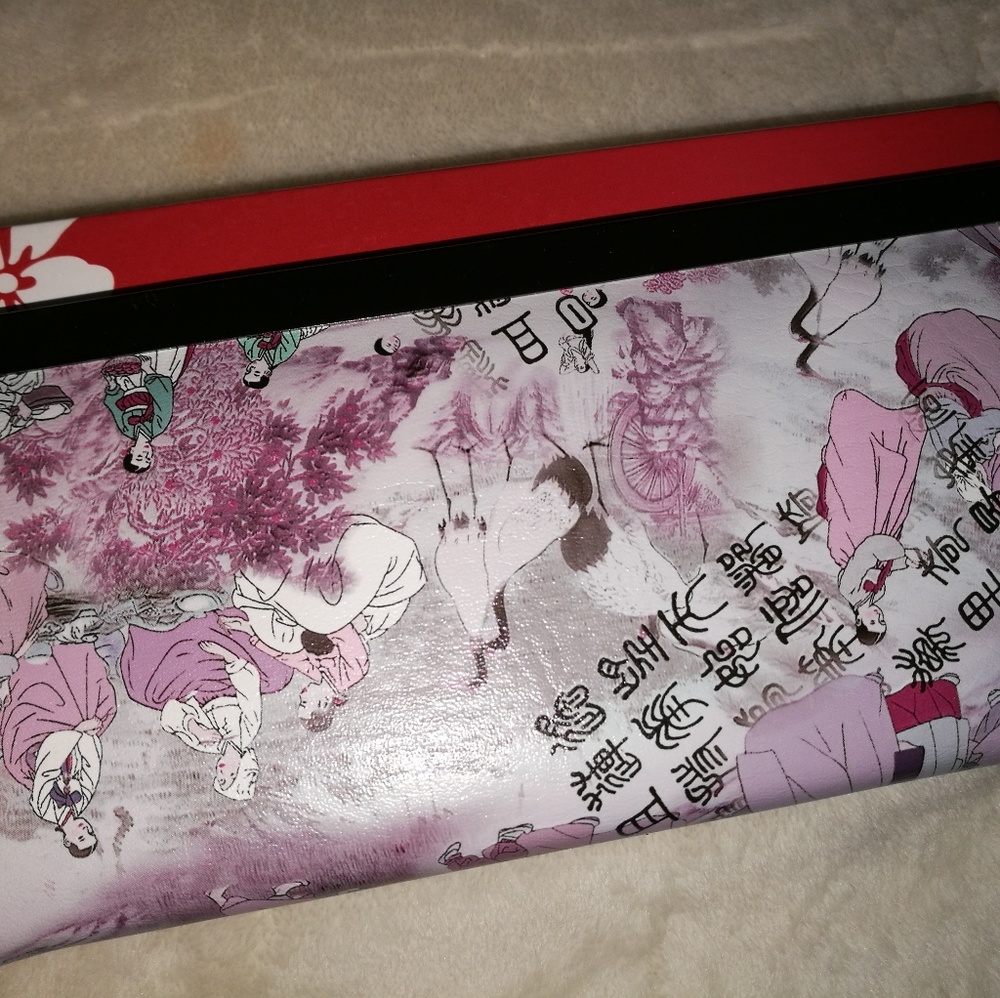 Authentic leather hand painted wallet from Korea