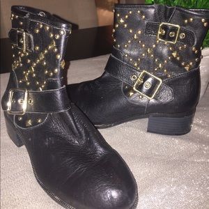 INC black studded boots
