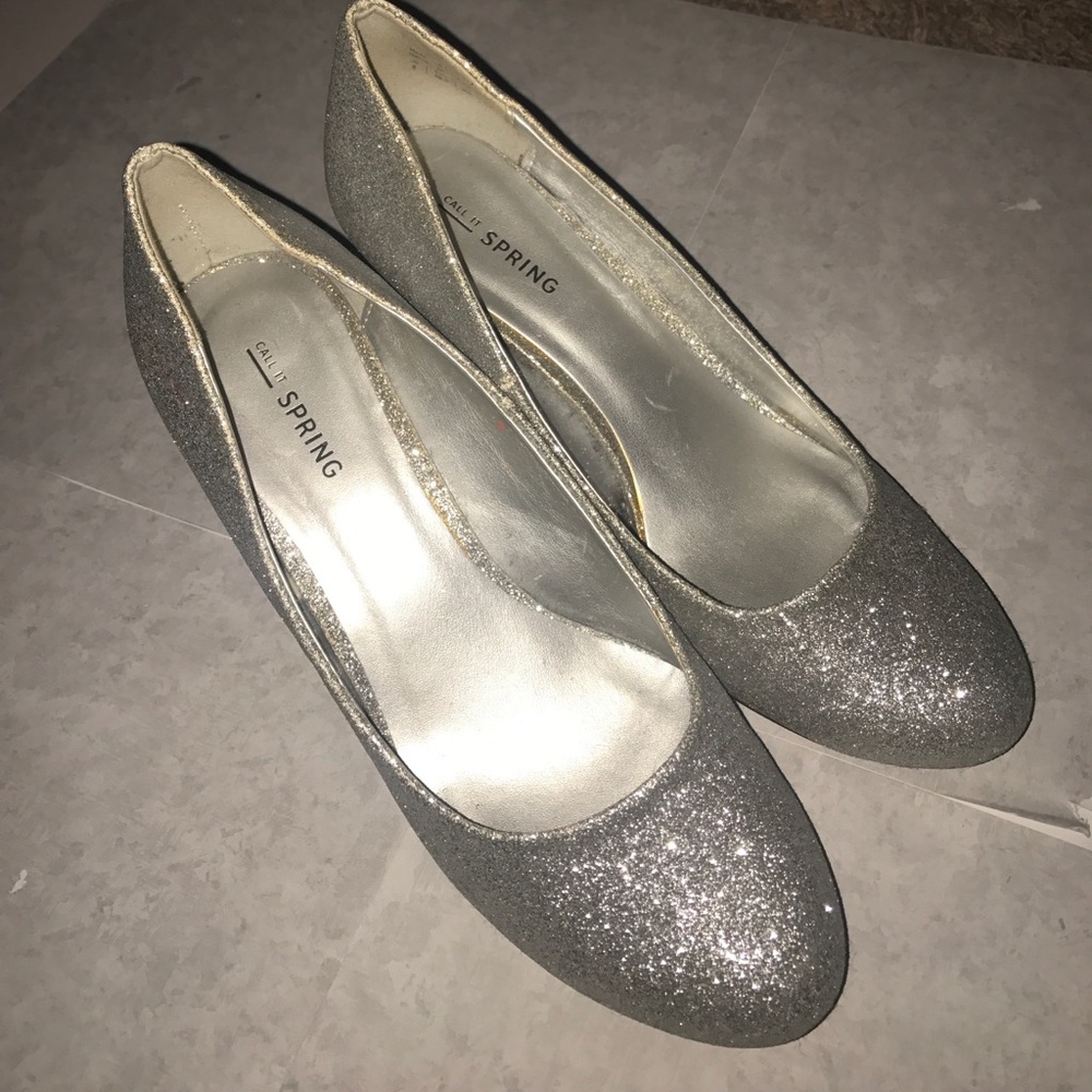 Sparkly with small heel