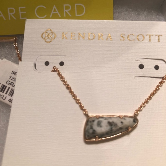 NWT Kendra Scott Etta Granite & Rose Gold PERFECT - Picture 6 of 8