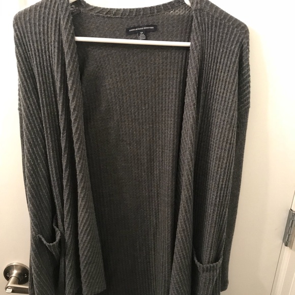 American Eagle Outfitters Sweaters - Grey long cardigan with pockets