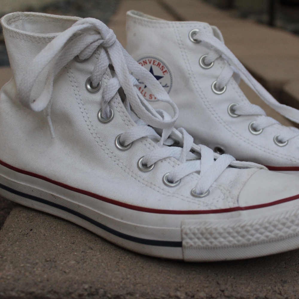 White Hightop Converse