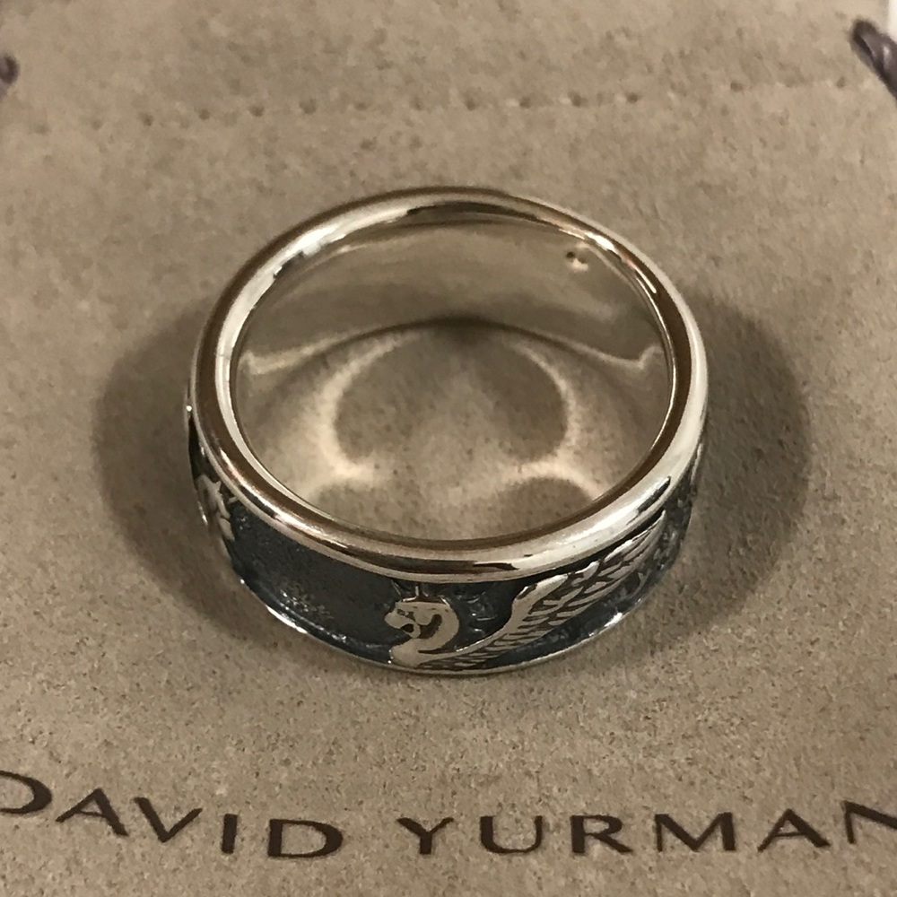 ❌SOLD❌❌DAVID YURMAN Mens Silver Ptrvs Griffin Ring