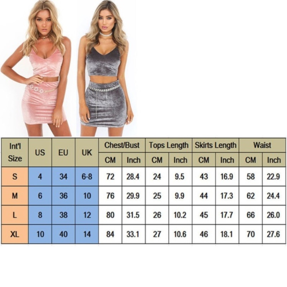 Olivia Two Piece Crop Top & Skirt Set - Picture 3 of 4