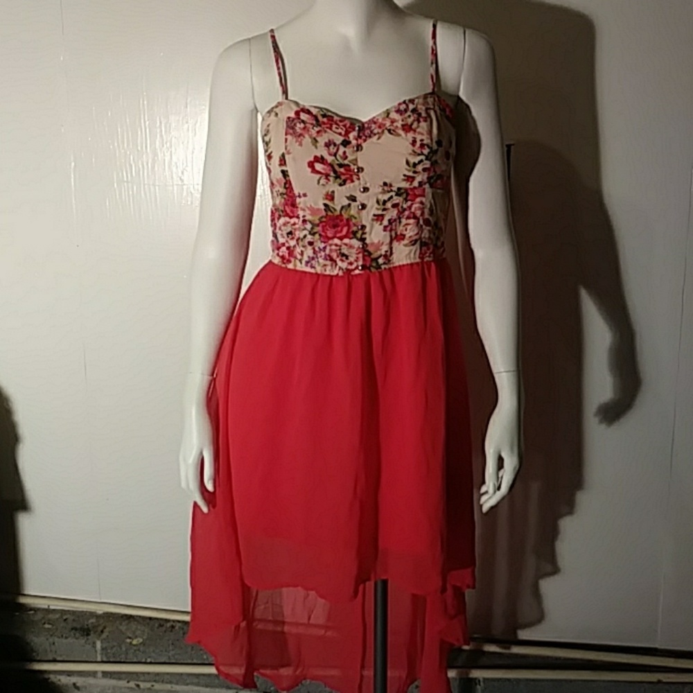 Floral High-Low Dress