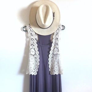 Cream crochet vest Cream crochet vest