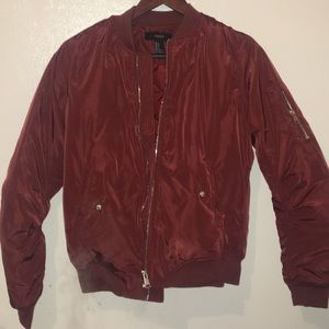 Maroon bomber jacket Maroon bomber jacket