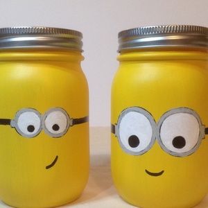 Minion mason jar set Minion mason jar set