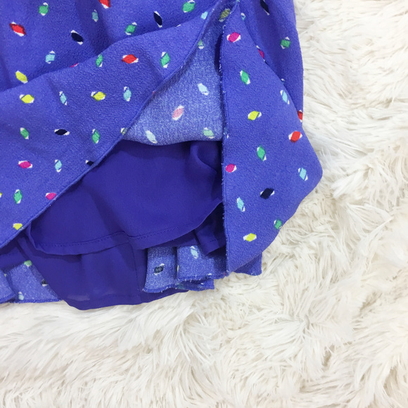 Kate Spade purple periwinkle dotted A-line skirt - Picture 5 of 7