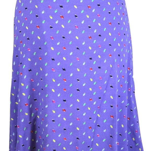 Kate Spade purple periwinkle dotted A-line skirt - Picture 7 of 7