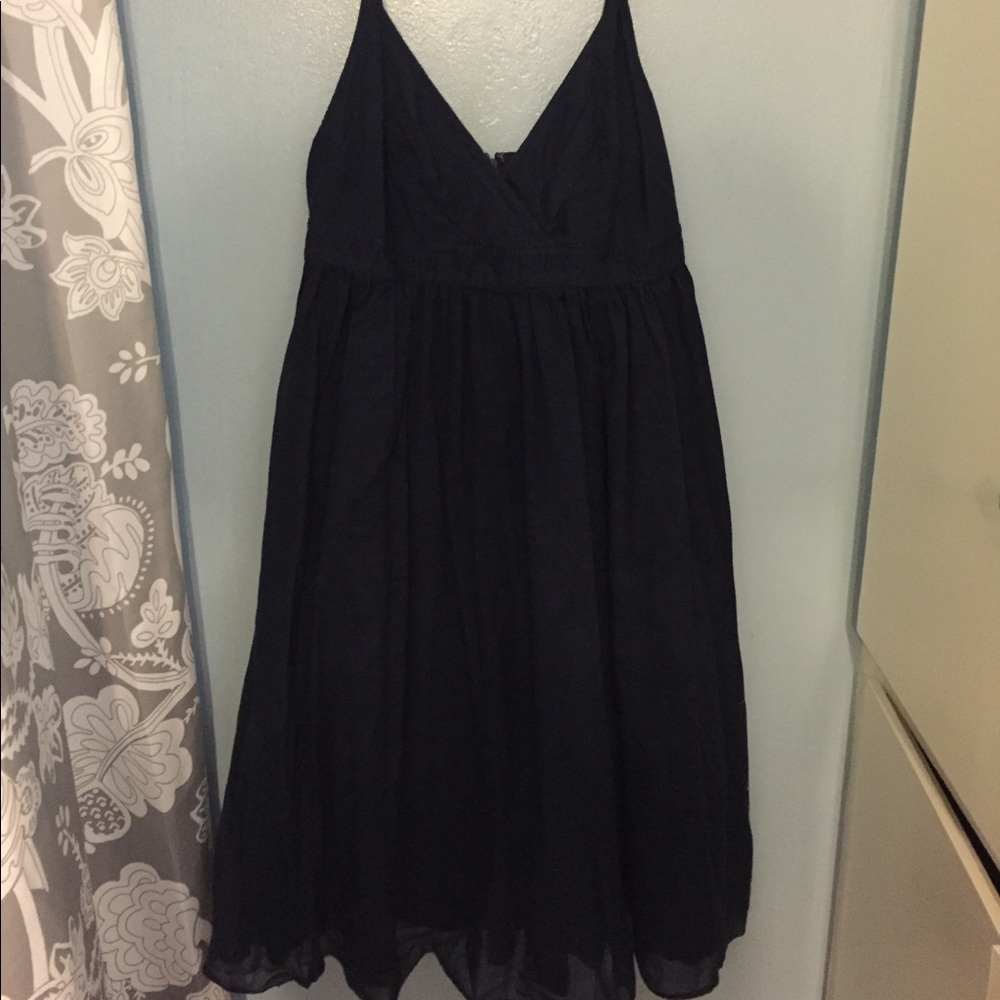 JCREW Navy blue garden dress