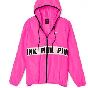VS Pink Windbreaker Worn once !! VS Pink Windbreaker Worn once !!
