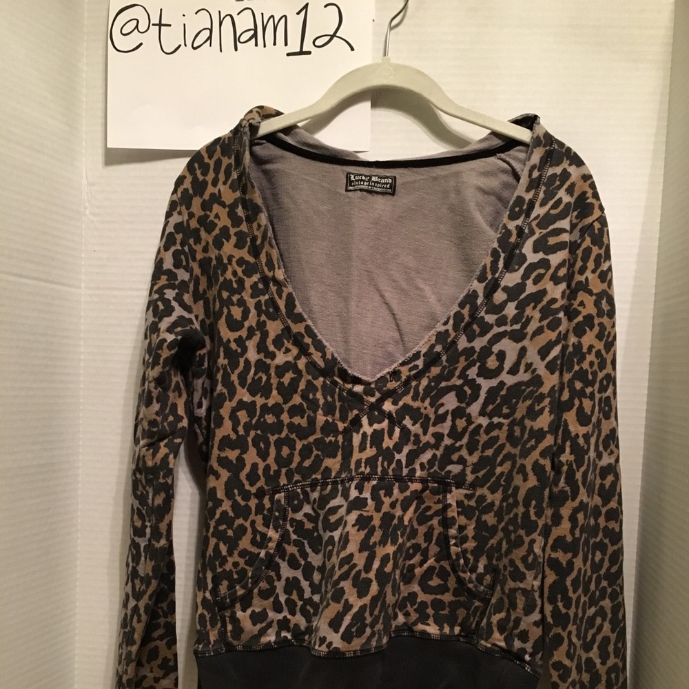 Distressed cheetah hoodie