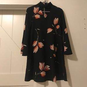 Zara black floral dress
