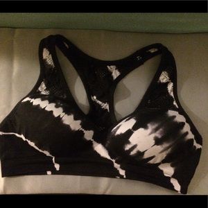 Black & white sports bra