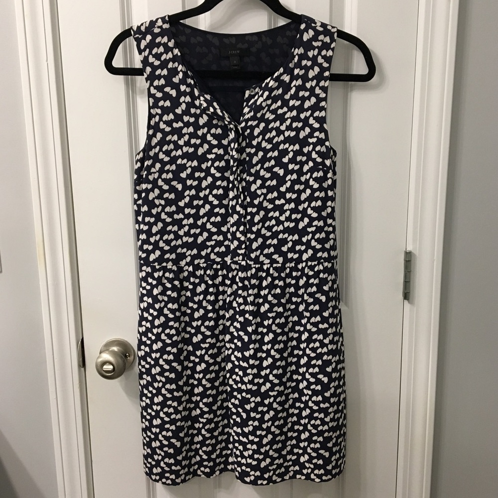 J. Crew Navy Heart Dress