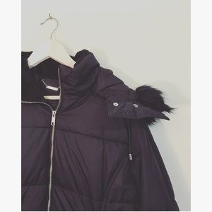 NWT A.N.A Black Winter Jacket Sz XL Down + Fur NWT A.N.A Black Winter Jacket Sz XL Down + Fur