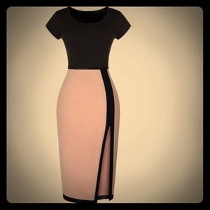 Woman's Bodycon Pink & Black Dress Woman's Bodycon Pink & Black Dress