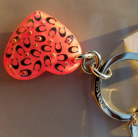 #2 Coach Lucite💞Heart Keychain - Picture 3 of 6