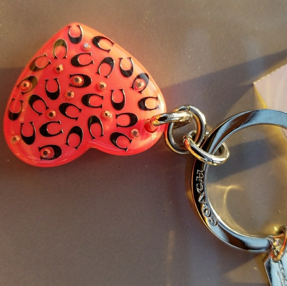 #2 Coach Lucite💞Heart Keychain - Picture 5 of 6