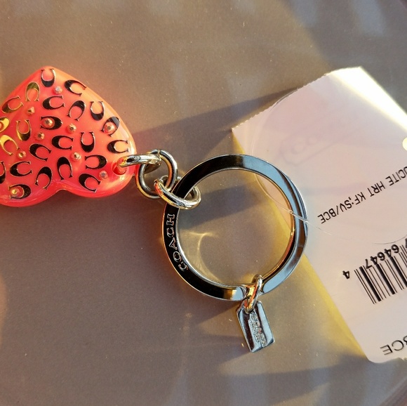 #2 Coach Lucite💞Heart Keychain - Picture 6 of 6