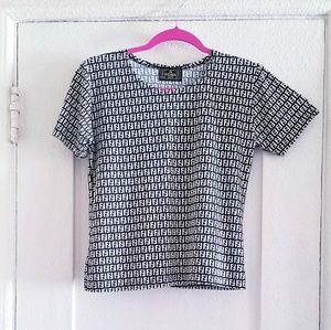 90s Vintage Fendi logo tee shirt