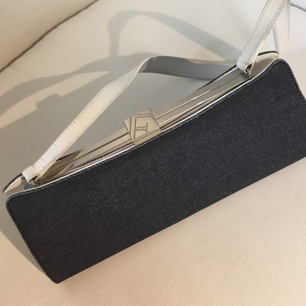 **SOLD** Furla denim clutch