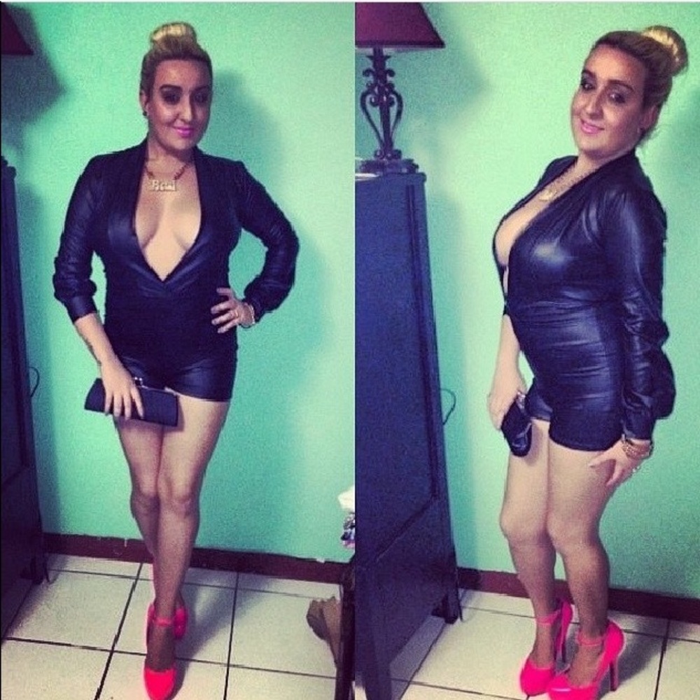 Romper like leather material