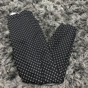 H&M Black & White Patterned Pants Sz 4