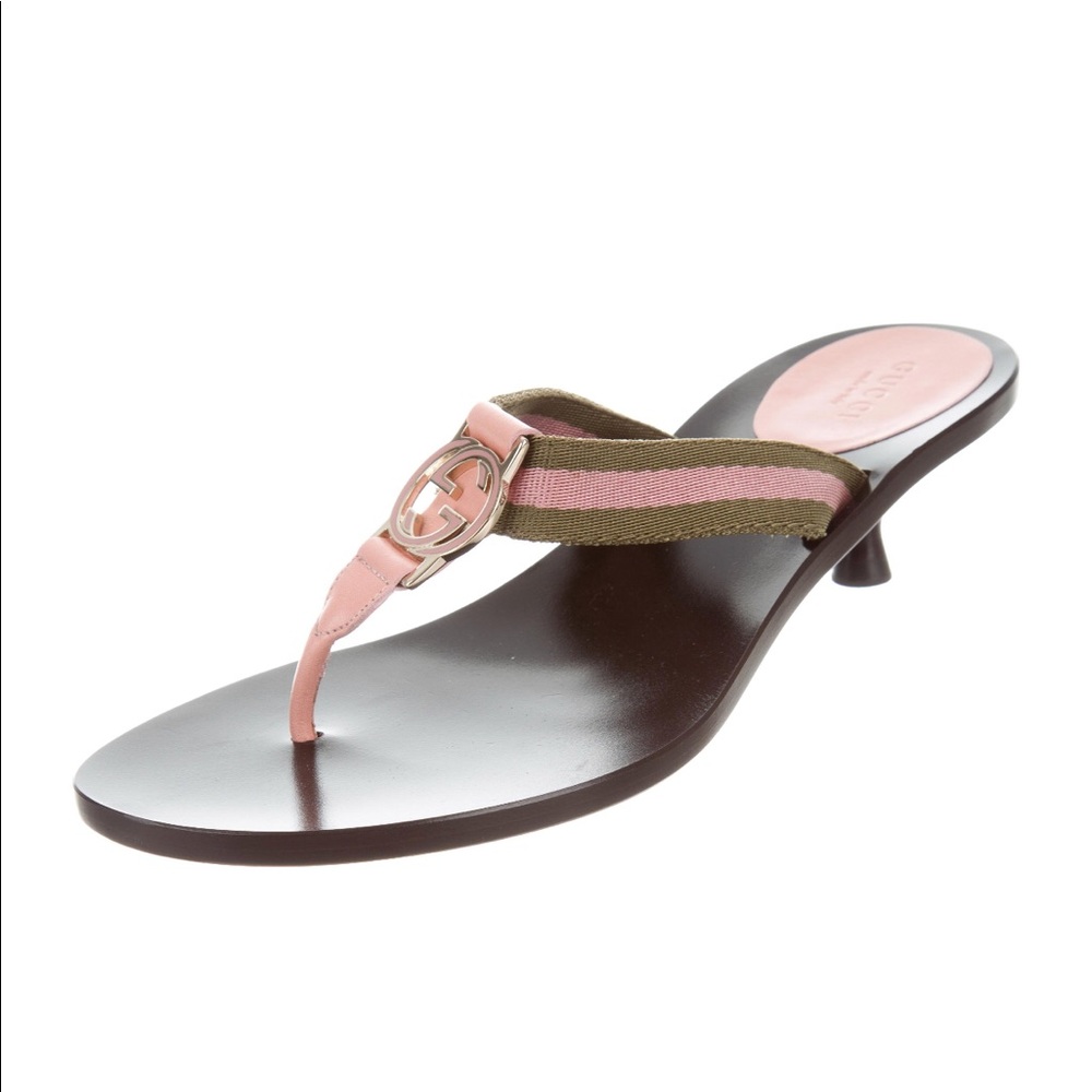 Gucci Green & Pink Sandals “Lifford”