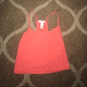 orange crop top
