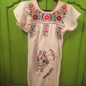 Embroidered Mexican dress