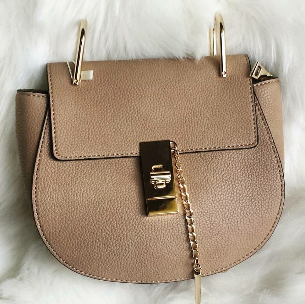 Designer Inspired 🗝 Down Faux Leather Saddle Bag - Picture 1 of 6