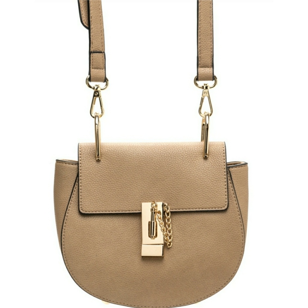 Designer Inspired 🗝 Down Faux Leather Saddle Bag - Picture 2 of 6