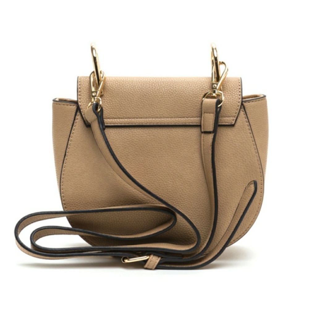 Designer Inspired 🗝 Down Faux Leather Saddle Bag - Picture 4 of 6